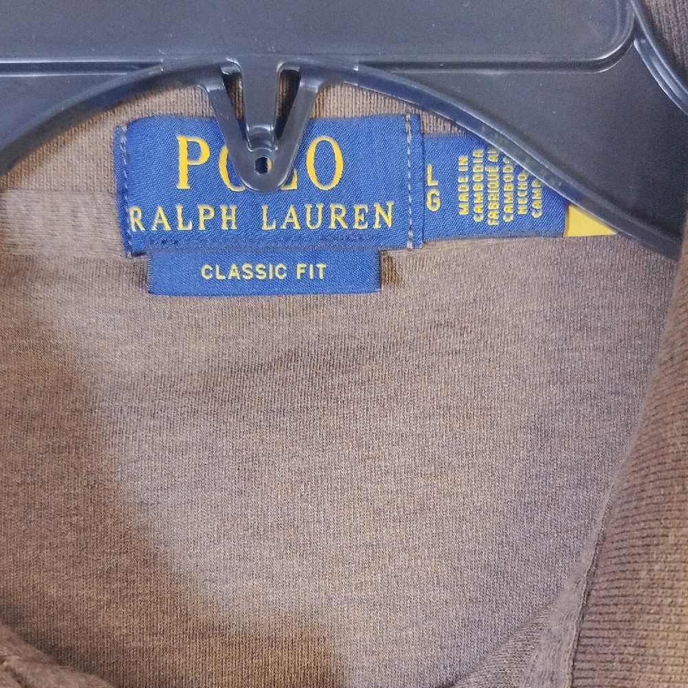 Polo by Ralph Lauren Men's Classic Brown Polo Shirt - Picture 2 of 3